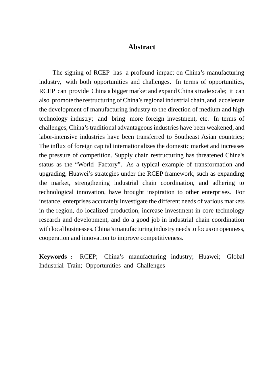 25年CH商务英语 关键词：中国制造业；华为；全球产业链；机遇与挑战-约60504字符.docx_第3页