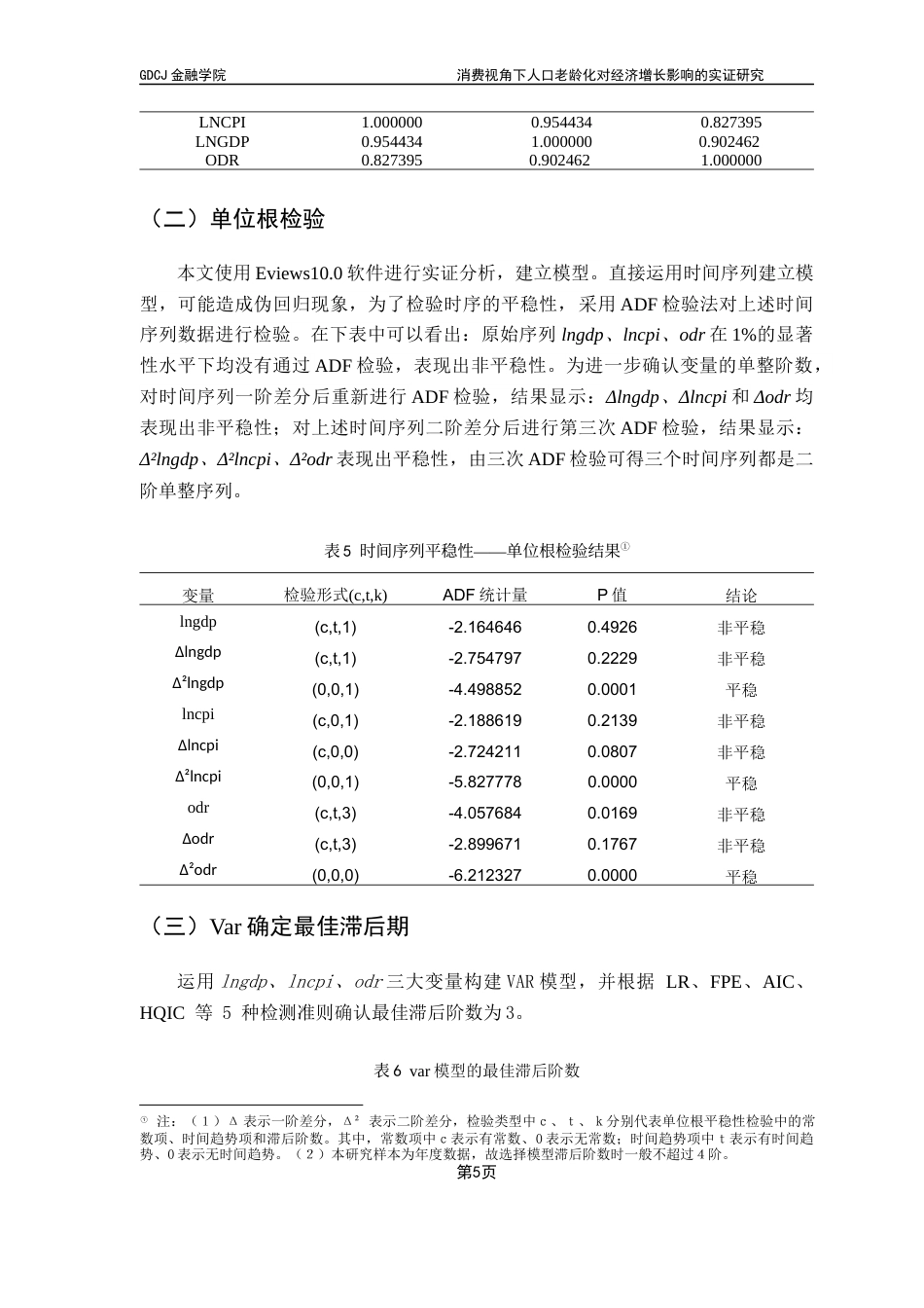 25年CH金融工程 关键词：人口老龄化；经济增长；消费水平；VECM模型终稿-约10249字符.docx_第9页