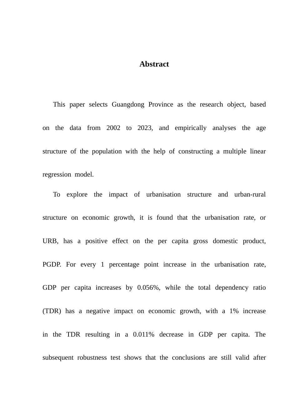 25年CH经济学 关键词：人口年龄结构；人口城乡结构；总抚养比；城镇化率；经济增长-约12679字符.docx_第4页