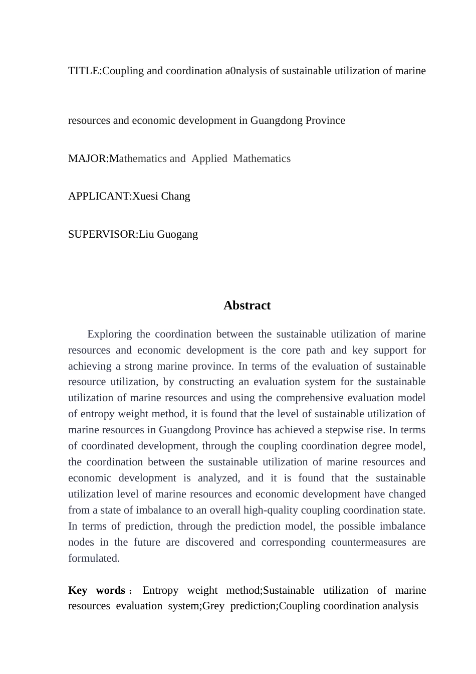 25年CH数学与应用数学 关键词：熵权法；海洋资源可持续利用评价；灰色预测；耦合协调度分析终稿-约17753字符.docx_第2页