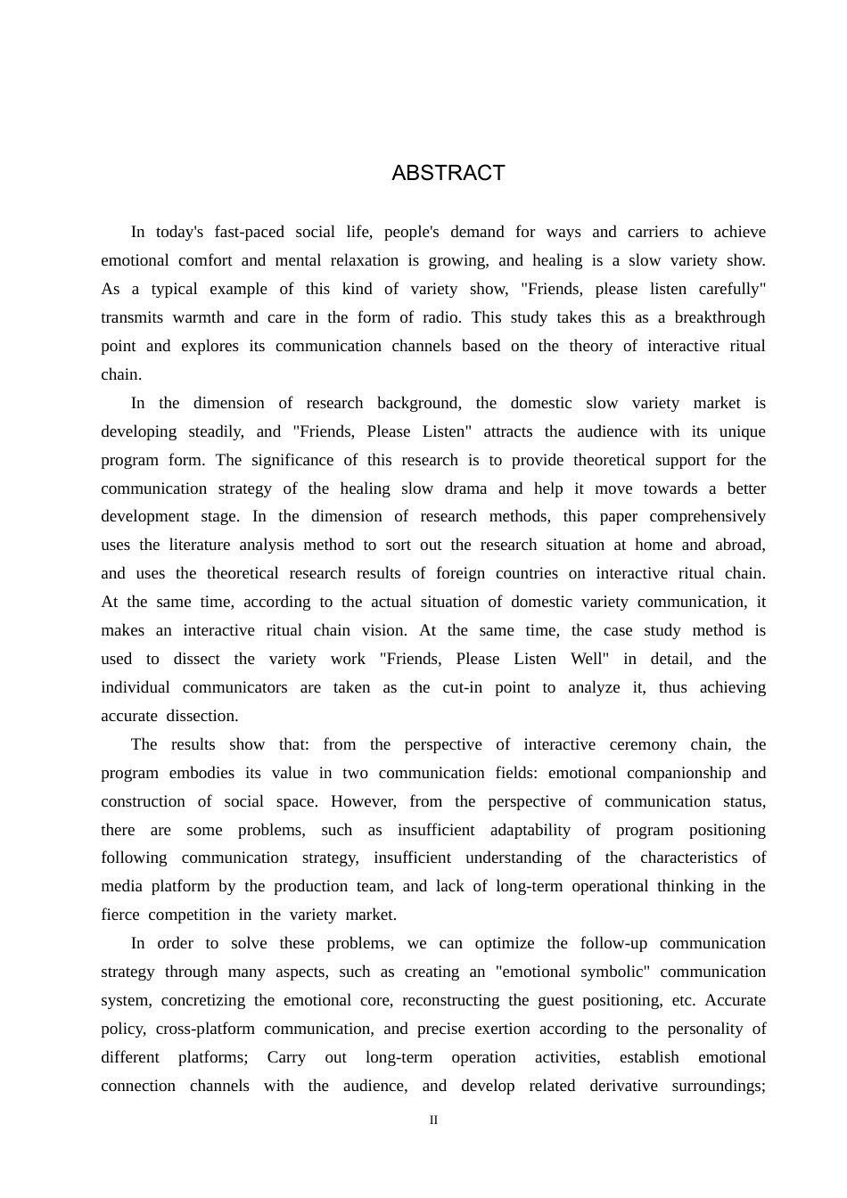 25年CH新闻学-互动仪式链视域下治愈系慢综艺的传播策略研究-以《朋友请听好》为例-约16899字符.docx_第2页