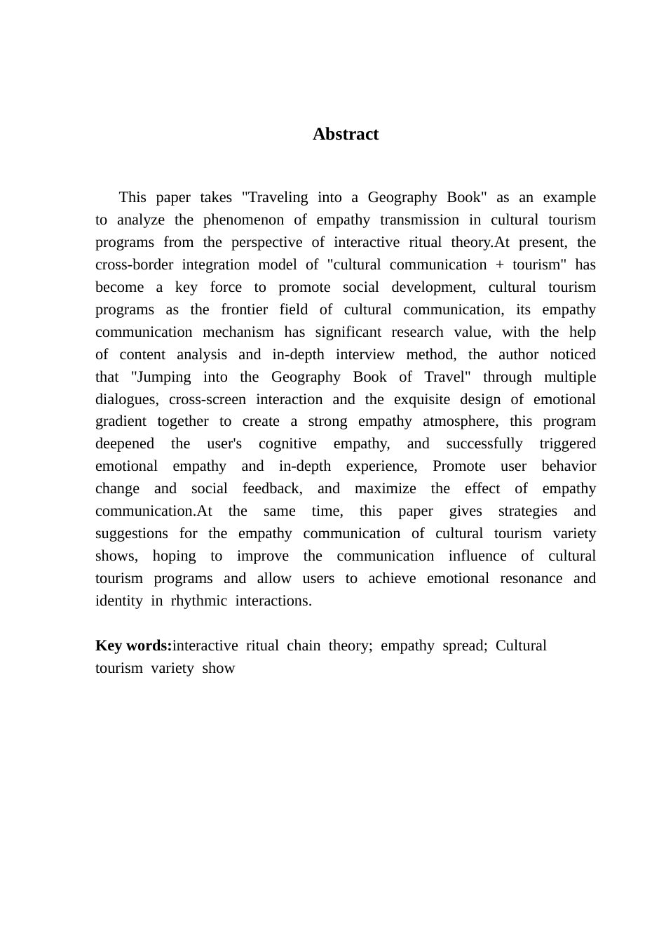 25年CH政法新闻学 互动仪式理论视角下文旅节目中的共情传播研究-约15476字符.docx_第5页
