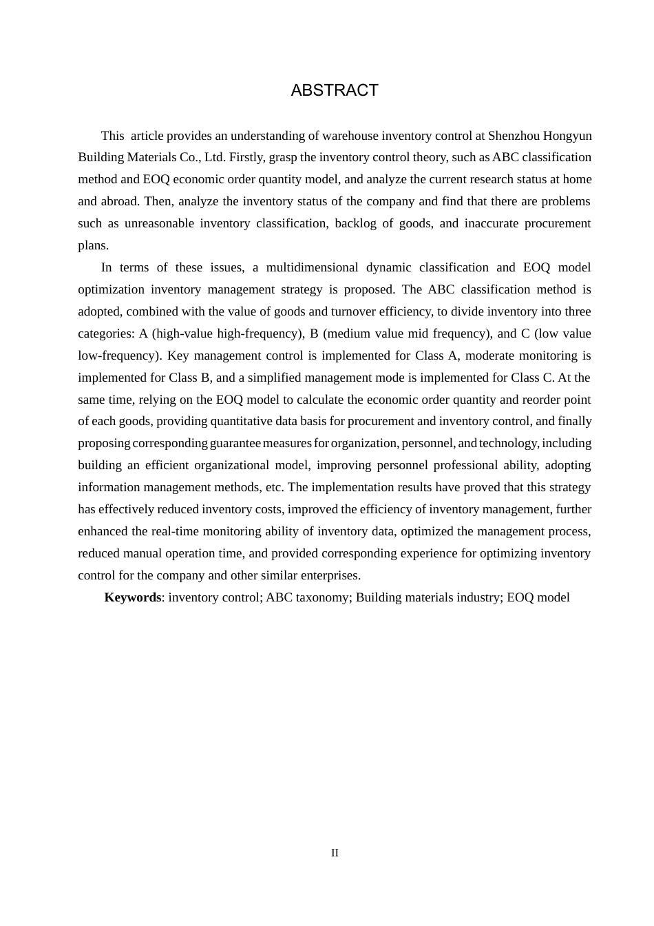 25年CH物流管理-深州市弘运建材有限公司库存控制策略研究-约15269字符.docx_第2页