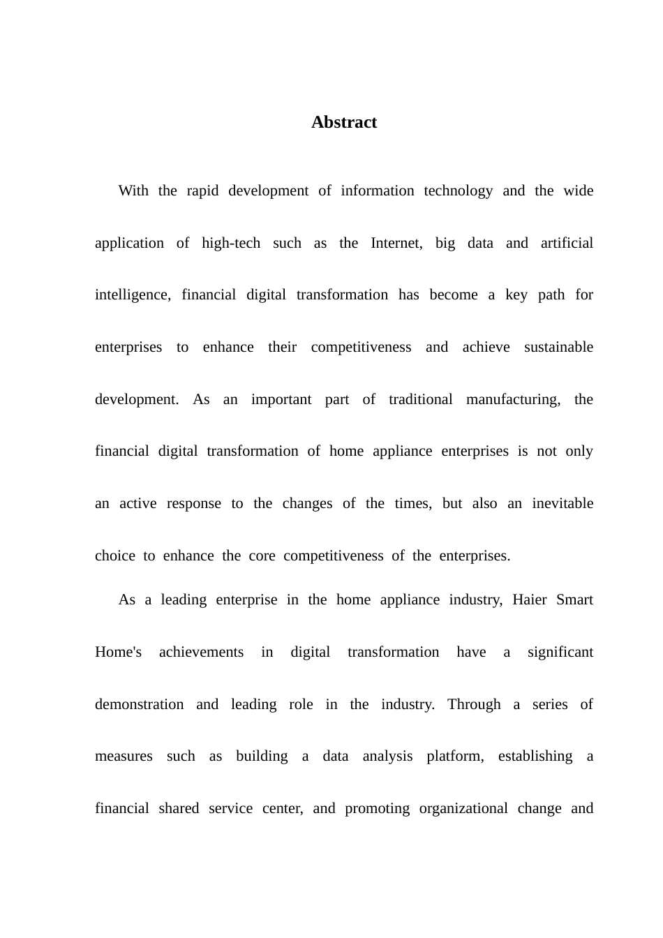 25年CH会计学 关键词：财务数字化转型；海尔智家；转型路径；效果评价终稿-约24451字符.docx_第4页