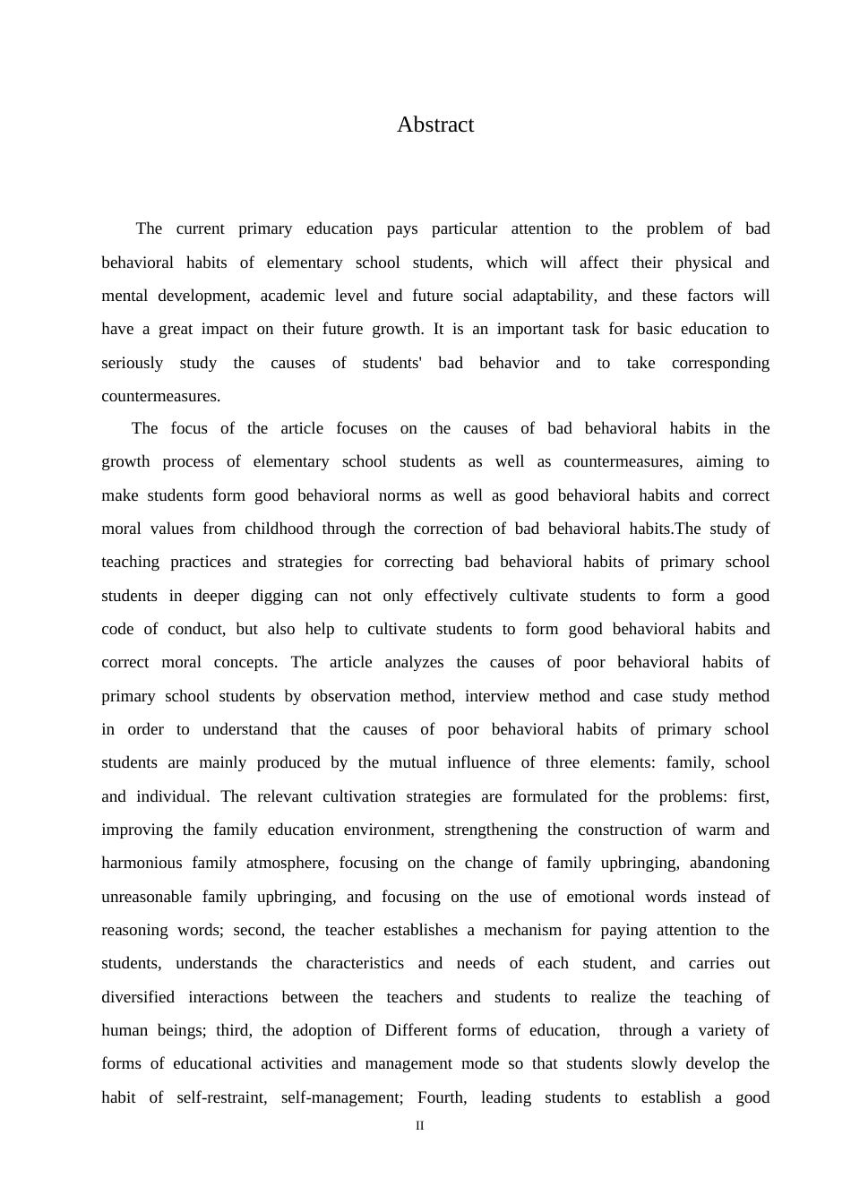 25年CH小学教育 小学生不良行为习惯形成的原因及对策-约18290字符.doc_第3页