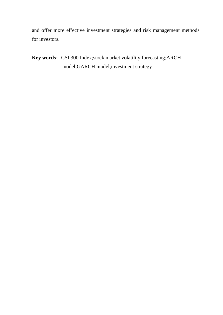 25年CH应用统计学 关键词：沪深300指数；股市波动性预测；ARCH模型；GARCH模型；投资策略终稿-约16874字符.docx_第3页