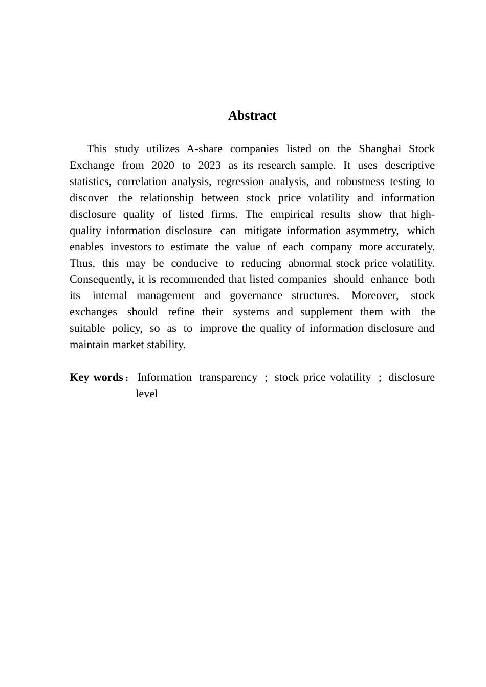 25年CH金融学 信息披露质量对股价波动的影响研究终稿-约11102字符.docx_第3页