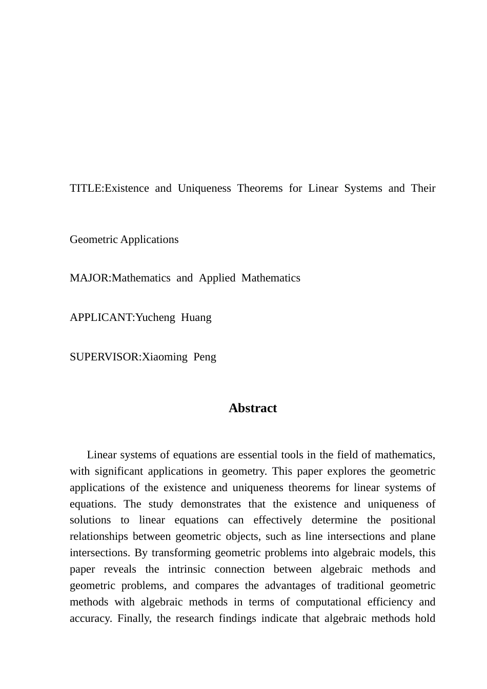 25年CH数学与应用数学 关键词：线性方程组；有解判别定理；几何应用；代数方法终稿-约8619字符.docx_第2页