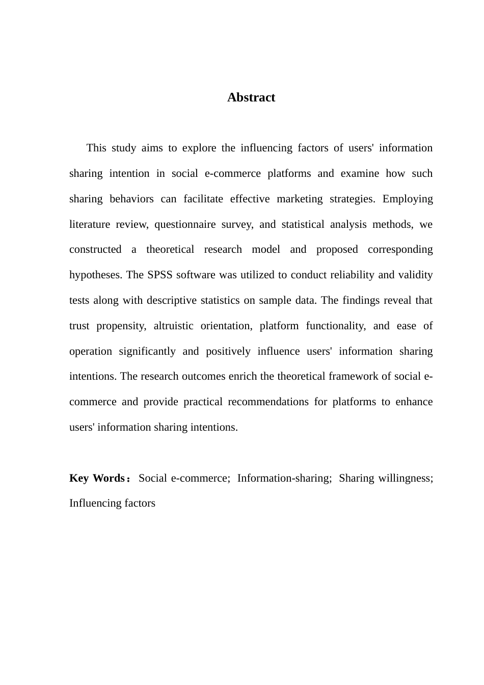 25年CH电子商务 社交电商平台环境下用户信息分享意愿的影响因素研究终稿-约10588字符.docx_第2页