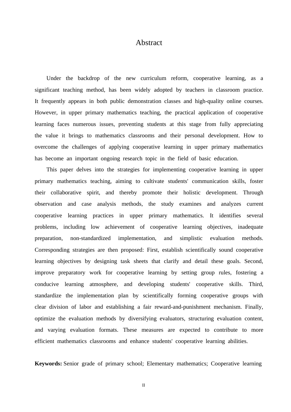 25年CH小学教育 合作学习在小学高年级数学教学中的运用策略探究-约16290字符.doc_第2页