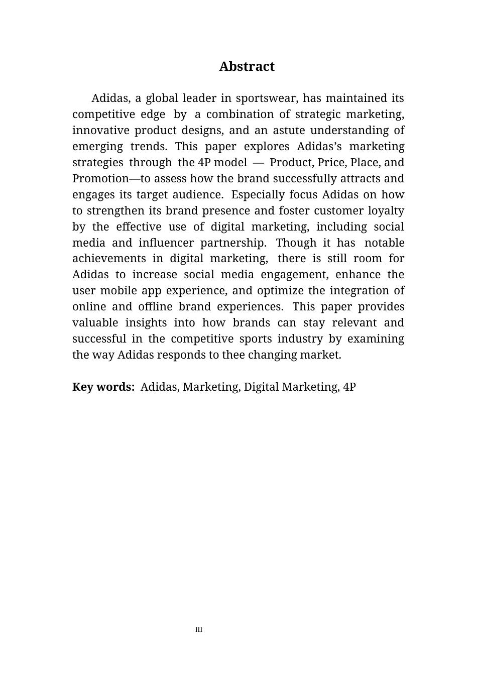 25年CH商务英语 关键词：阿迪达斯市场营销4P数字营销-约39492字符.docx_第3页