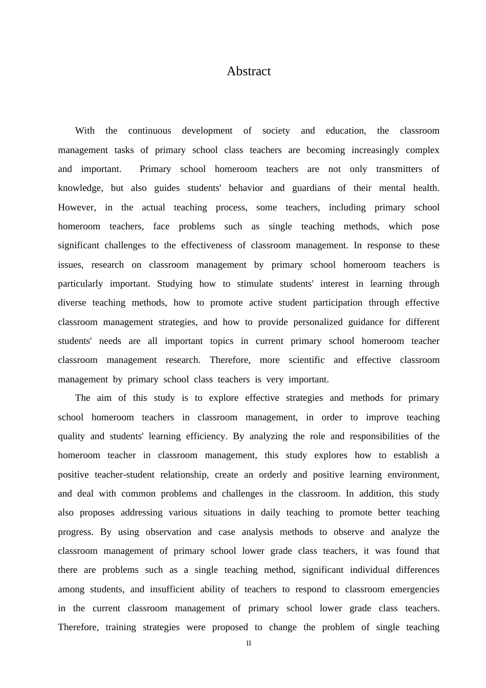 25年CH小学教育 小学低年级班主任课堂管理中存在的问题及对策-约17502字符.docx_第4页