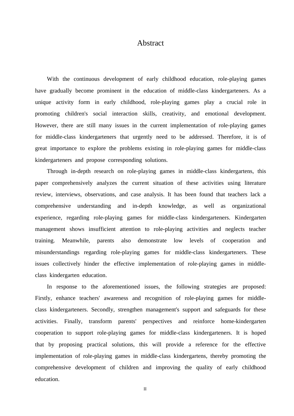 25年CH学前教育-《幼儿园中班角色游戏活动中存在的问题及解决策略》-约20605字符.doc_第2页