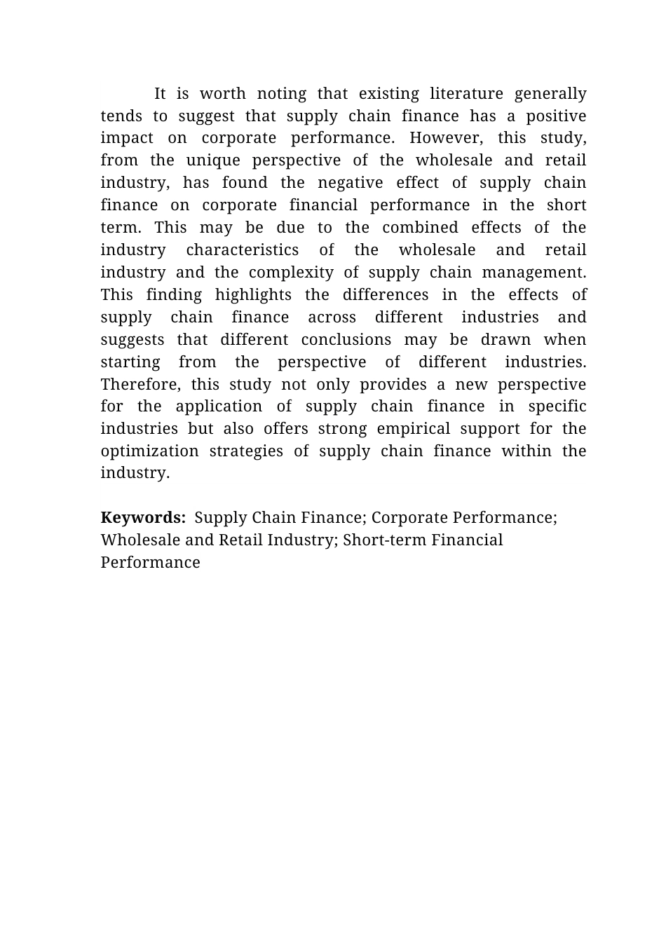 25年CH金融学 关键词：供应链金融；企业绩效；批发和零售业；短期财务绩效终稿-约15846字符.docx_第4页