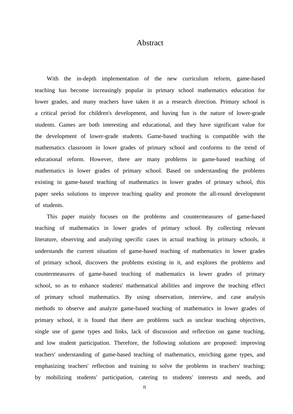 25年CH小学教育 小学低年级数学游戏化教学中存在的问题及对策-约18569字符.doc_第3页