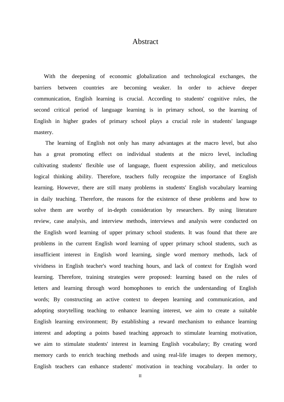 25年CH小学教育 小学高年级学生英语单词学习中存在的问题及对策-约18524字符.doc_第2页