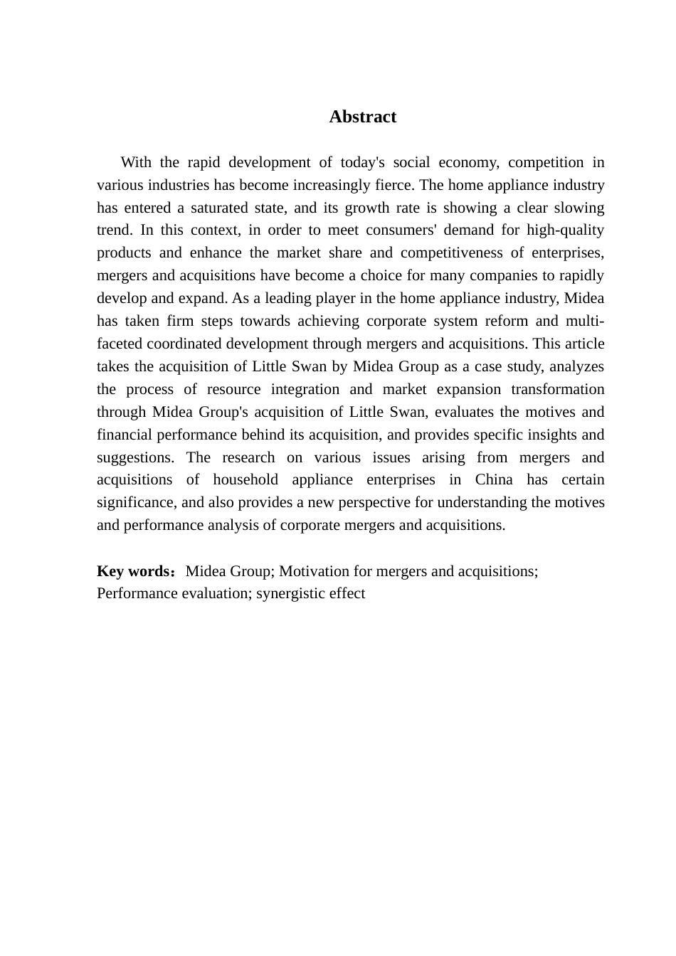 25年CH国际商务 关键词：美的集团；并购动因；绩效评估；协同效应终稿-约15684字符.docx_第2页