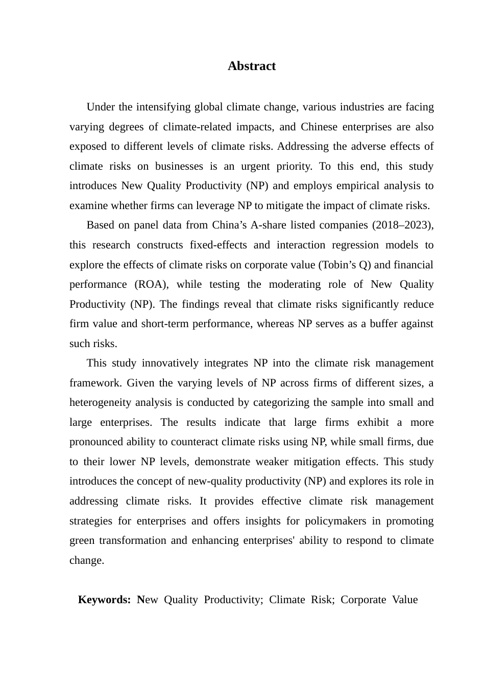 25年CH财务管理 新质生产力赋能企业应对气候风险的价值研究终稿-约16836字符.docx_第3页