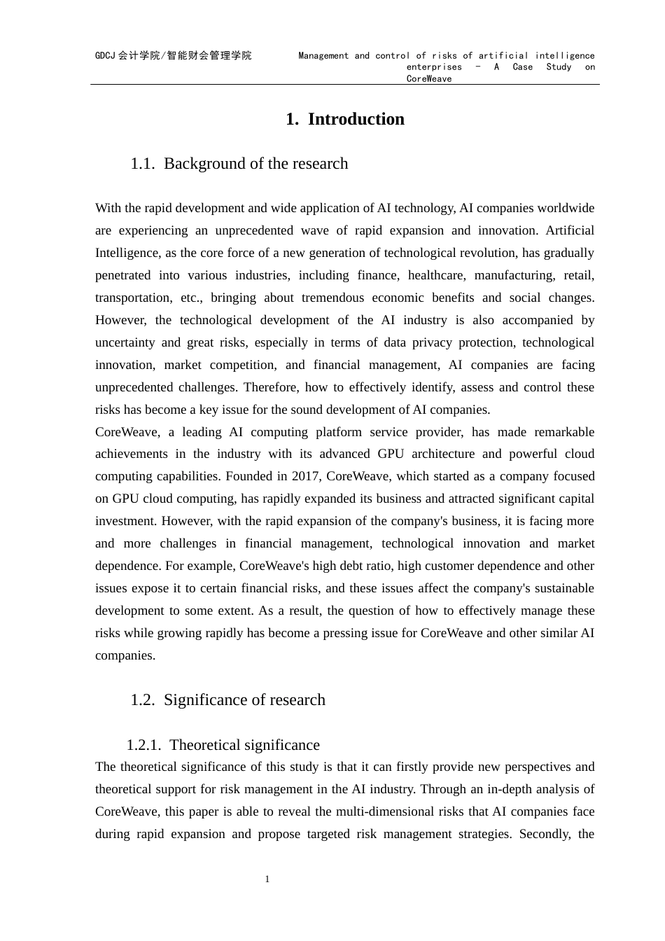 25年CH会计学 关键词：人工智能、AI企业、财务风险、技术创新风险、市场风险、CoreWeave、客户集中度、偿债压力、数据合规性、风险治理。终稿-约46965字符.docx_第5页