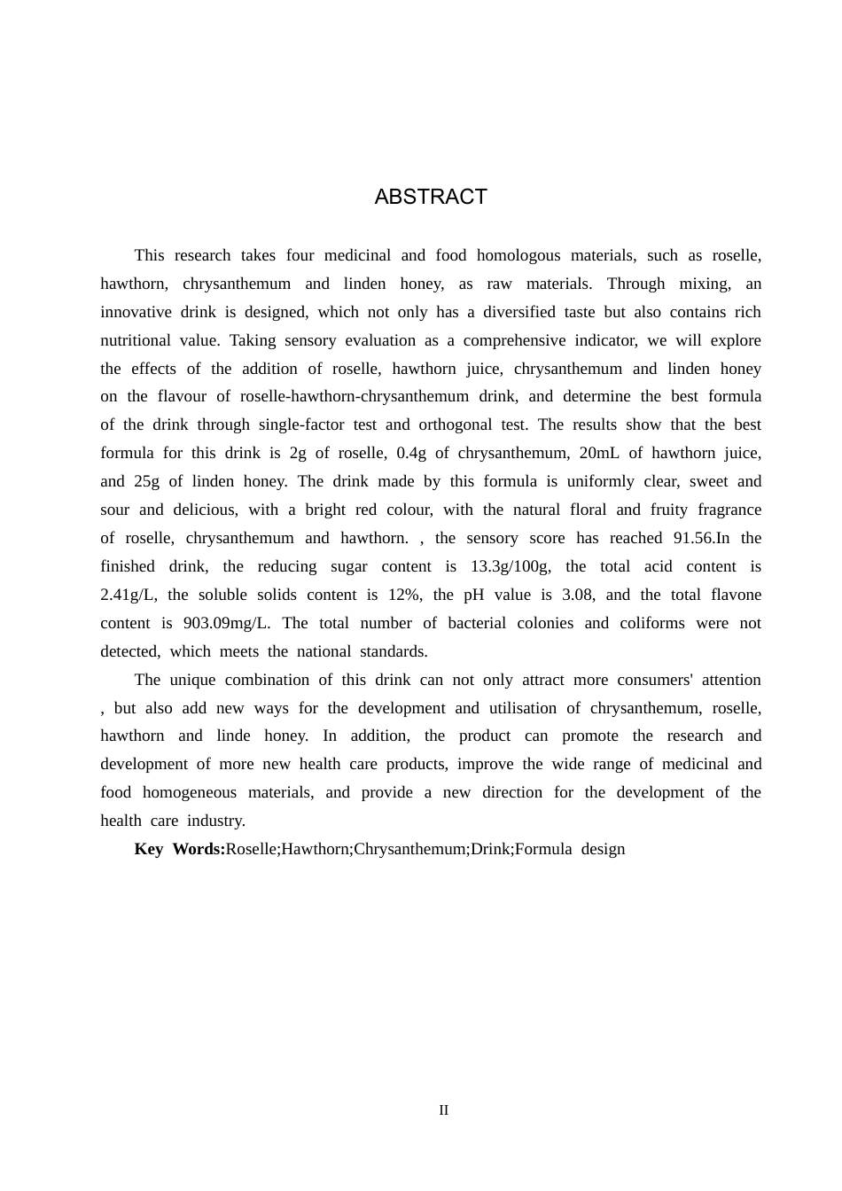 25年CH食品质量与安全-洛神花山楂菊花饮料的配方设计终稿-约12567字符.docx_第2页
