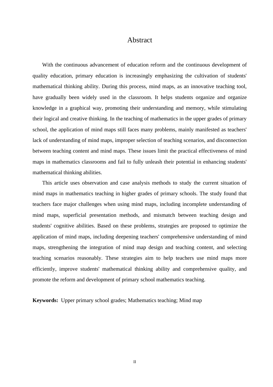 25年CH小学教育 小学高年级数学教学中思维导图运用存在的问题及对策-约15135字符.docx_第4页