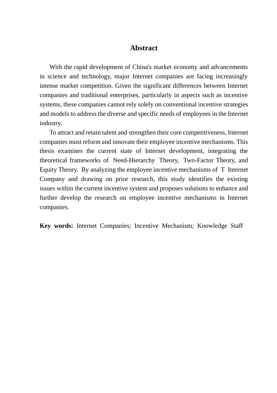 25年CH工商管理 关键词：互联网企业；激励机制；知识型员工终稿-约21106字符.docx_第2页