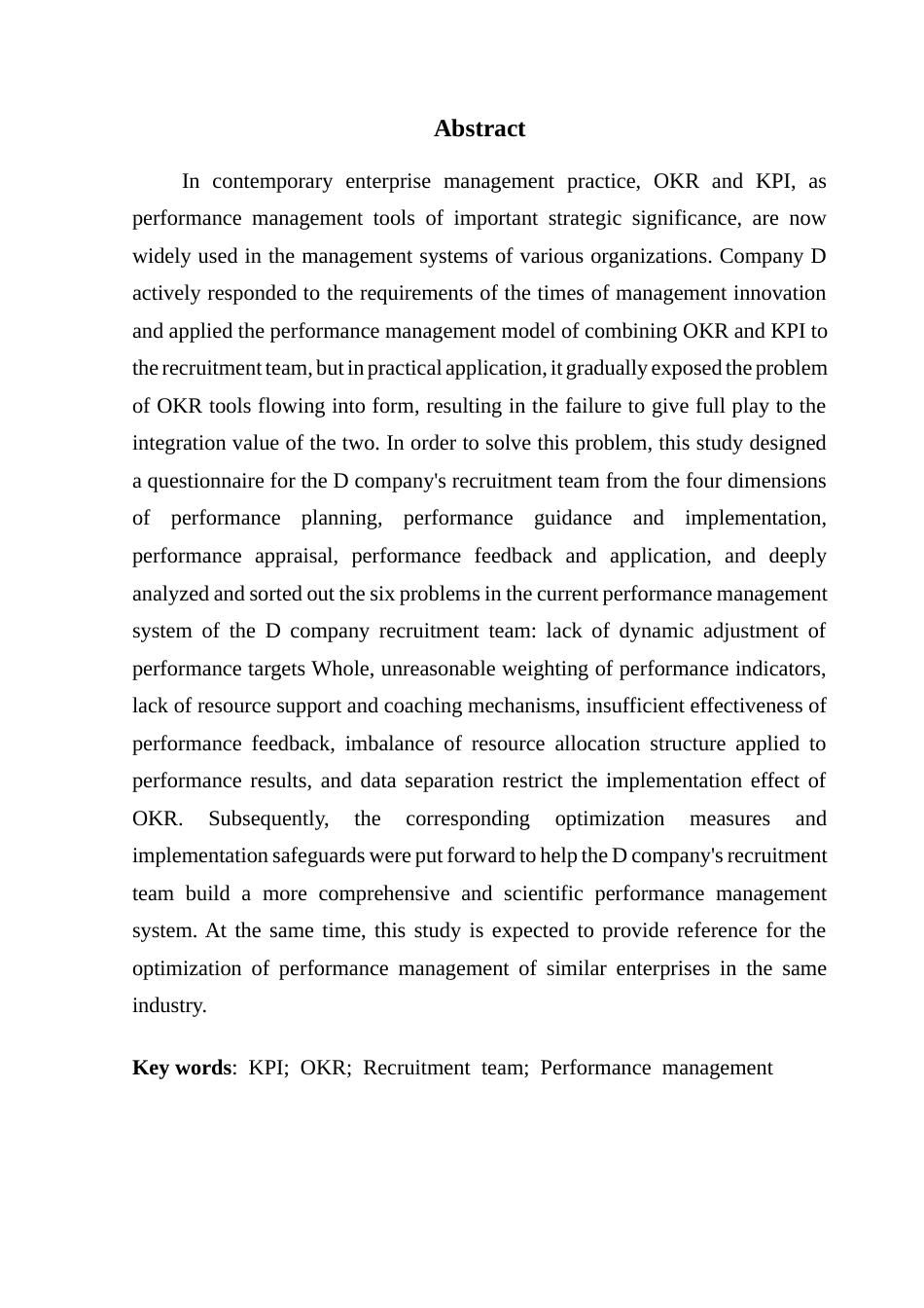 25年CH人力资源管理 关键词：招聘团队；绩效管理终稿-约22960字符.docx_第2页