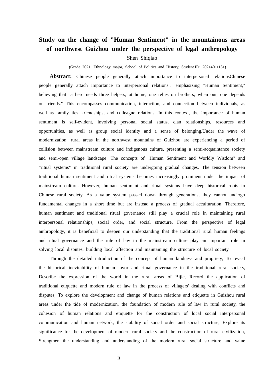 25年CH民族学 法律人类学视域下黔西北山区乡村的“人情世故”变迁研究-约22794字符.docx_第2页