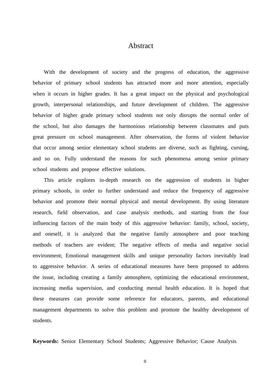 25年CH小学教育 高年级小学生攻击性行为产生的原因与教育策略-约12336字符.docx_第4页