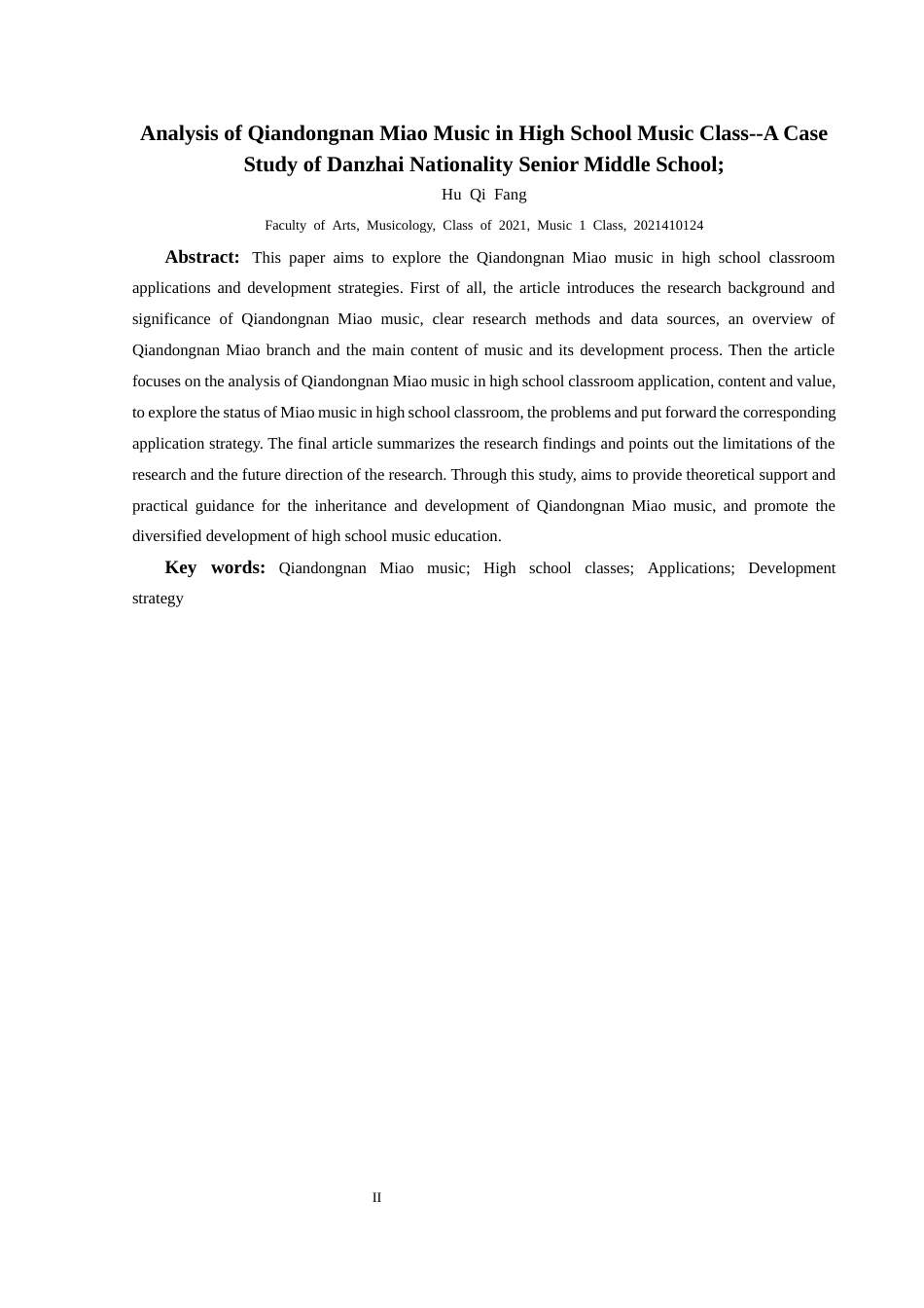 25年CH音乐学 关键词：黔东南苗族音乐；高中课堂；应用；发展策略(终)-约7707字符.docx_第5页