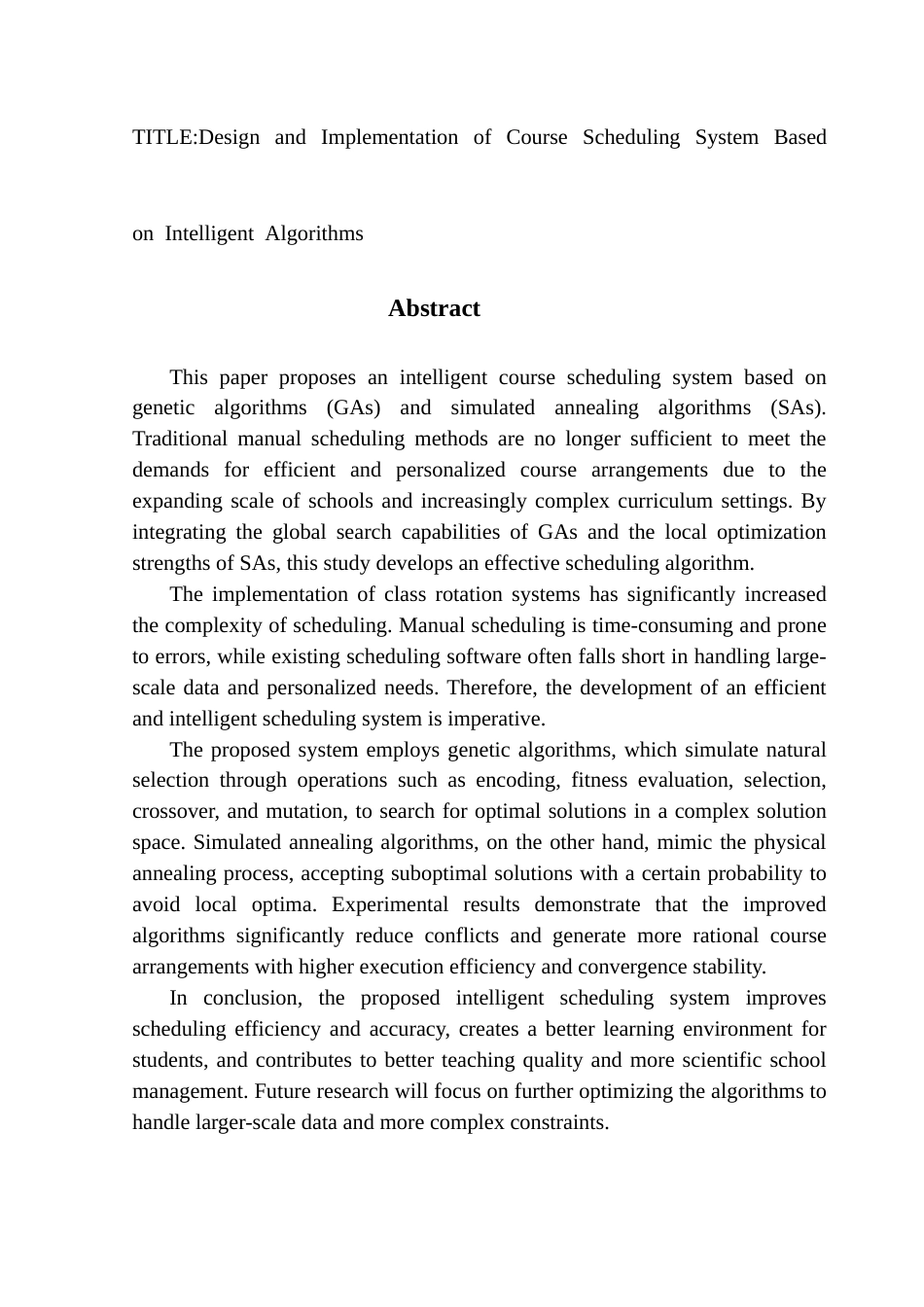 25年CH数据科学与大数据技术-基于智能算法的排课系统设计-docx-排课问题；遗传算法；退火算法；走班制终稿-约10307字符.docx_第2页