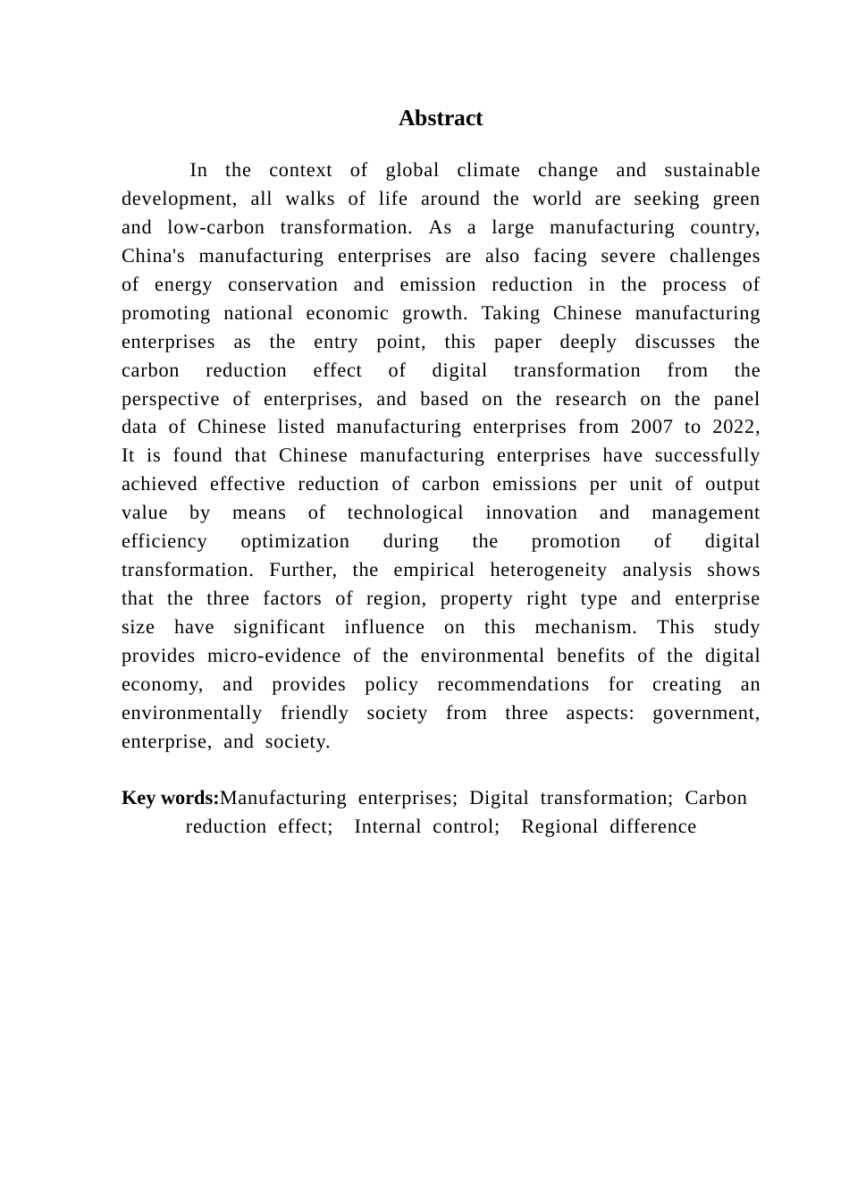 25年CH金融学 数字化转型的降碳效应研究-以中国上市制造企业为例终稿-约17097字符.docx_第3页