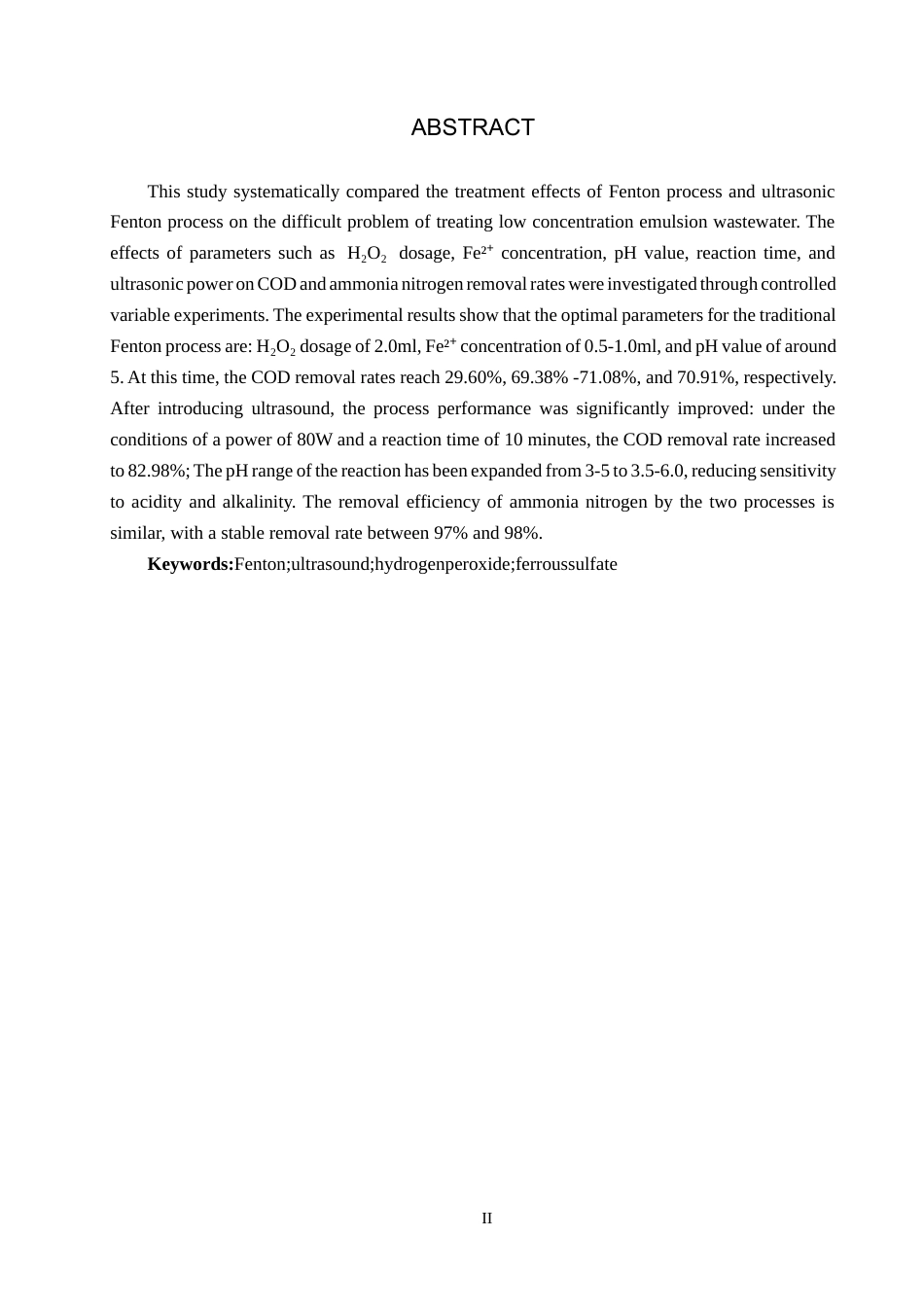 25年CH环境科学与工程-超声波-芬顿治理低浓度乳化液废水试验研究终稿-约17640字符.docx_第2页
