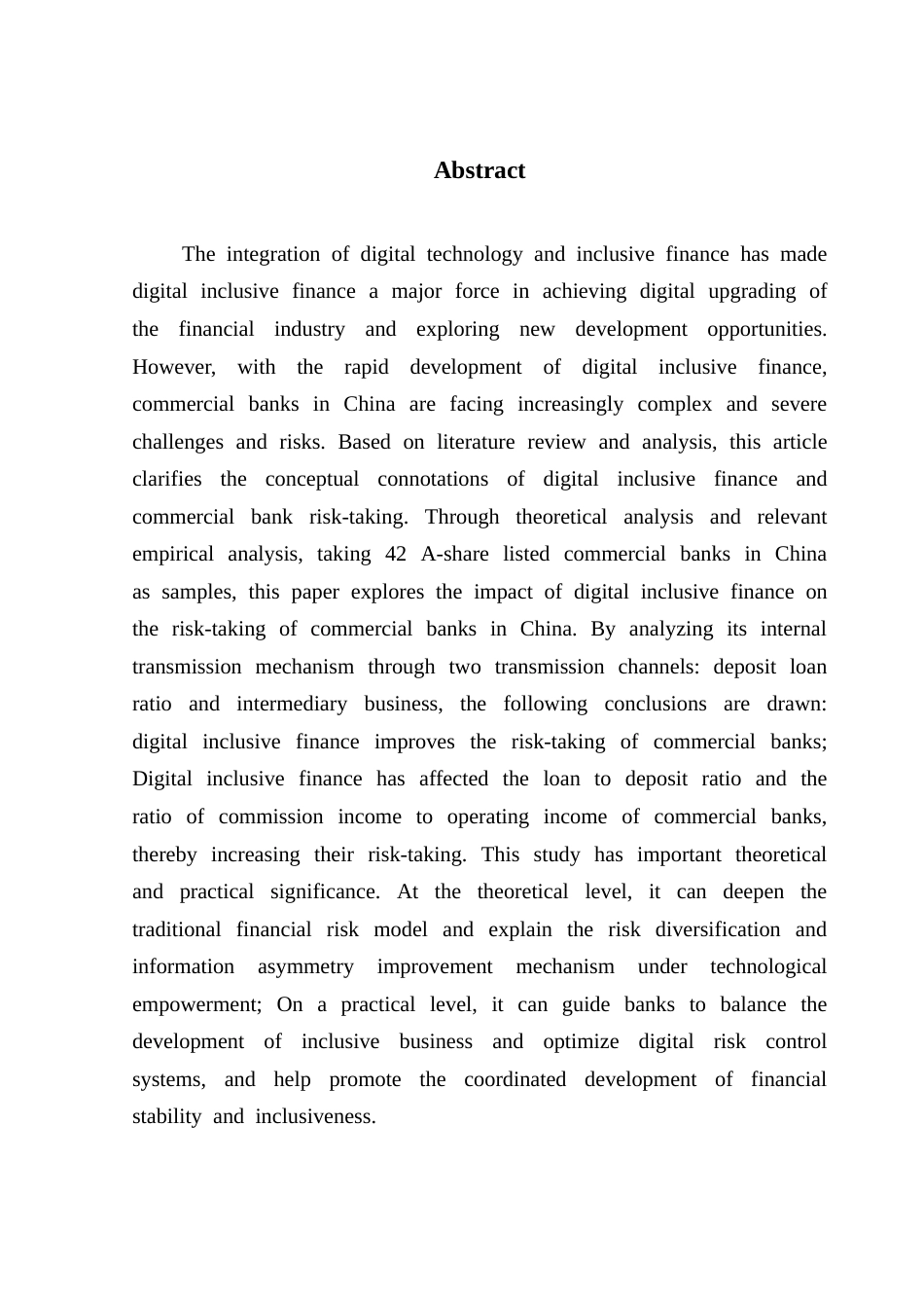 25年CH金融学 《数字普惠金融对商业银行风险承担影响的研究》最终稿终稿-约19996字符.docx_第3页