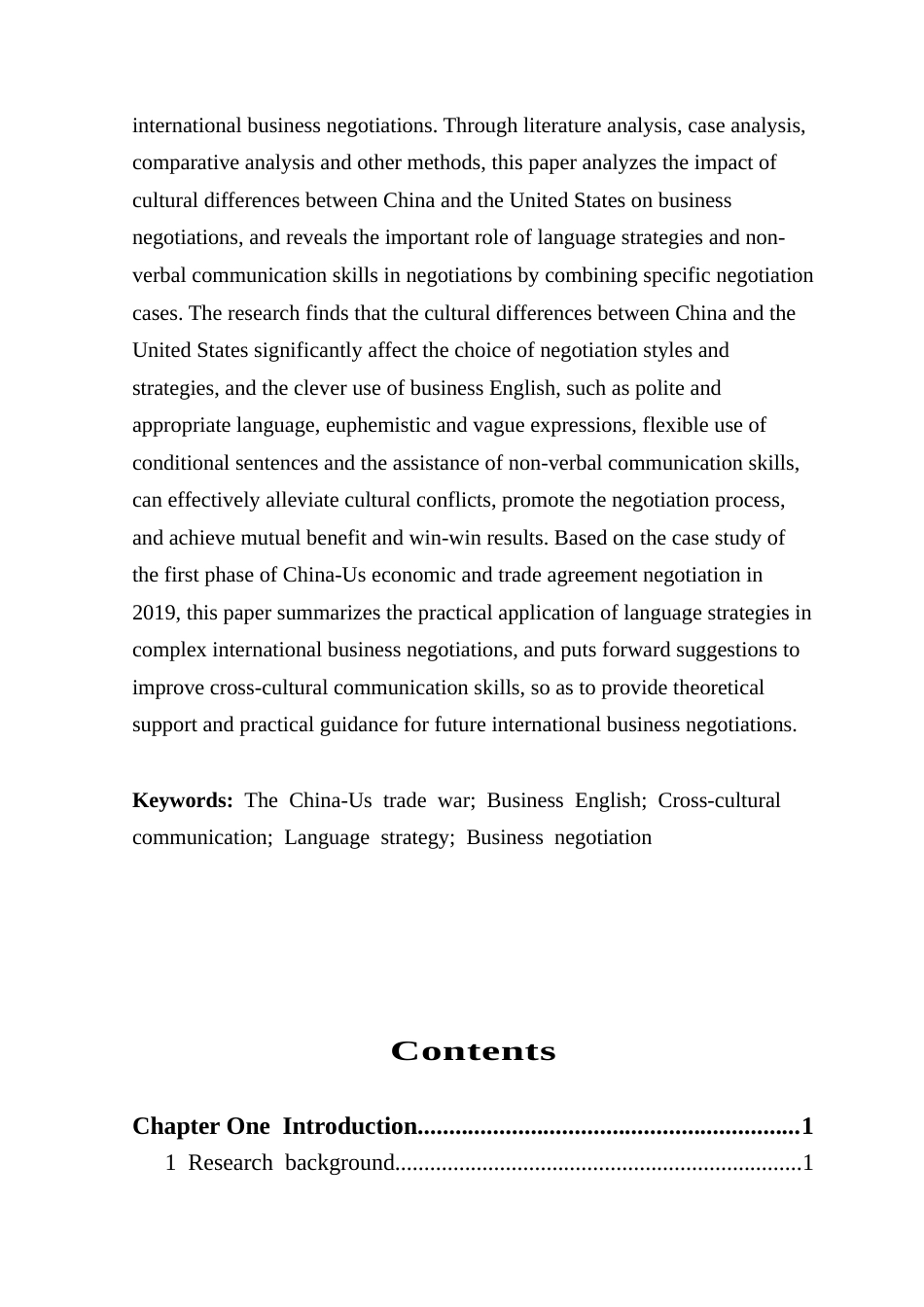 25年CH商务英语 关键词：中美贸易战；商务英语；跨文化沟通；语言策略；商务谈判-约42750字符.docx_第3页