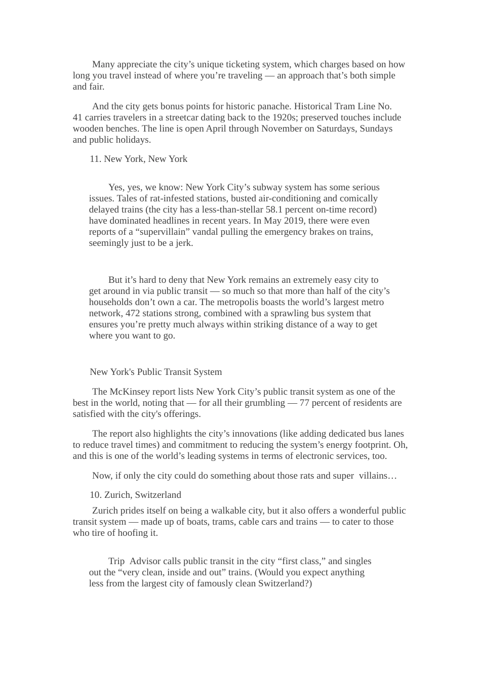 25年CH翻译学《25个拥有最佳公共交通系统的城市排名》翻译实践报告AReportontheChineseTranslationof.docx 附录1原文 a.docx_第7页