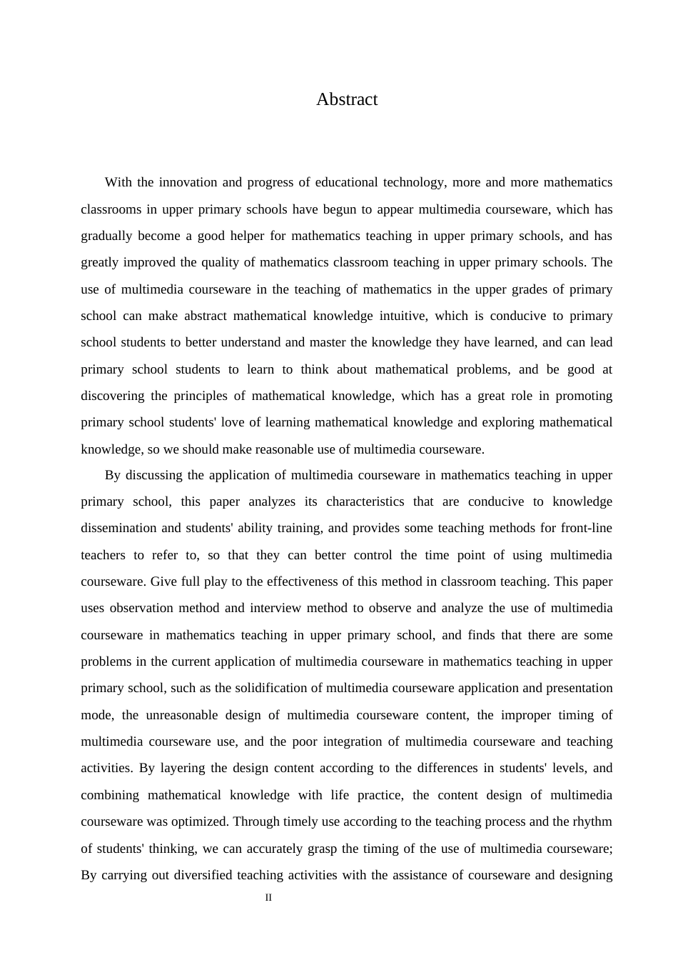 25年CH小学教育 小学高年级数学教学中多媒体课件运用存在的问题及对策-约17357字符.docx_第2页