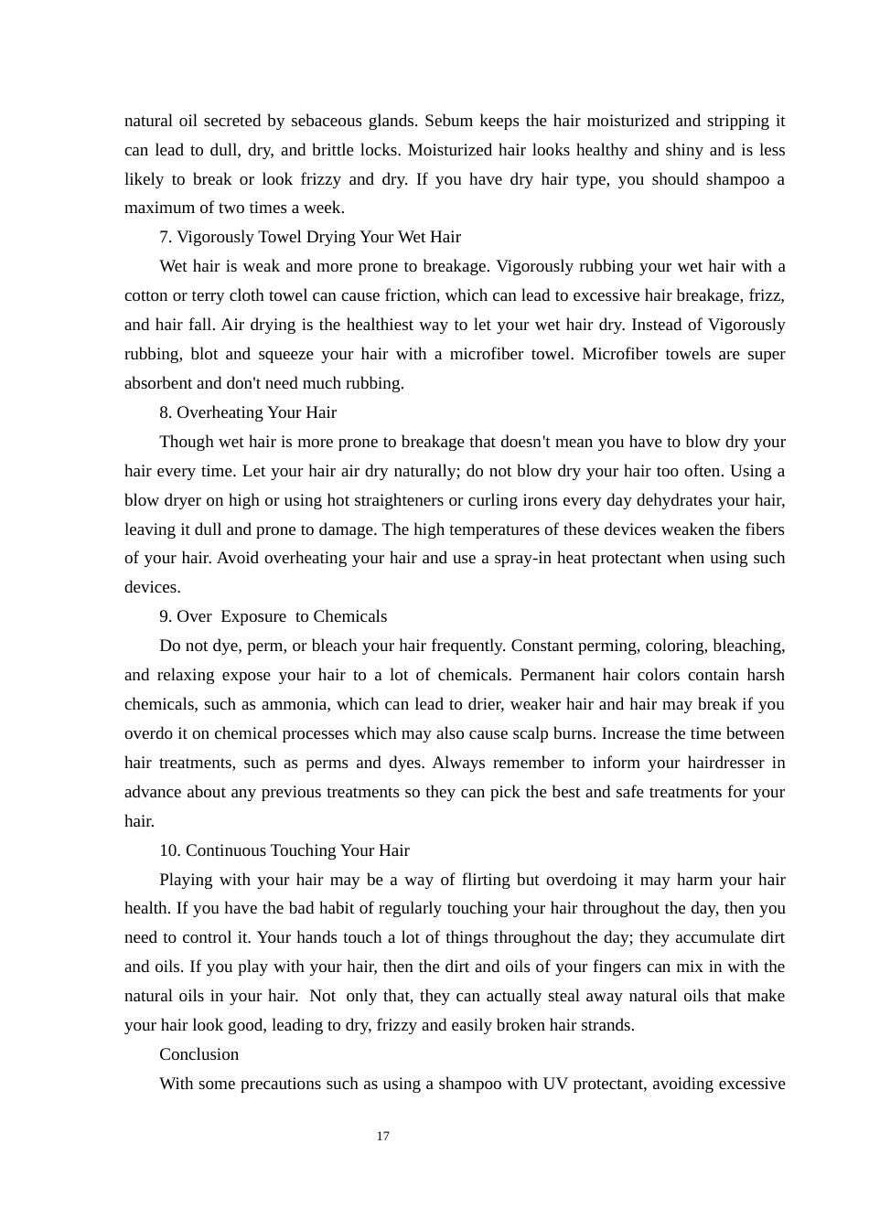 25年CH翻译学《健康头发的秘密》（节选）翻译实践报告AReportontheChineseTranslati.doc附录1原文 e,.docx_第5页