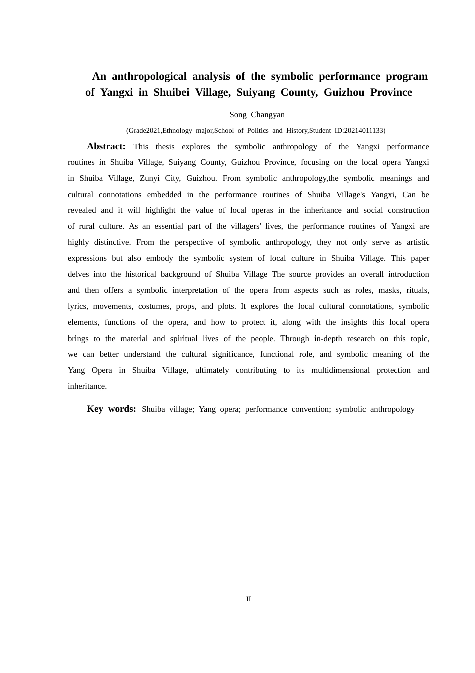 25年CH民族学 贵州省绥阳县水坝村阳戏表演程式的象征人类学探析关键词：水坝村；阳戏；表演程式；象征人类学-约15960字符.docx_第2页