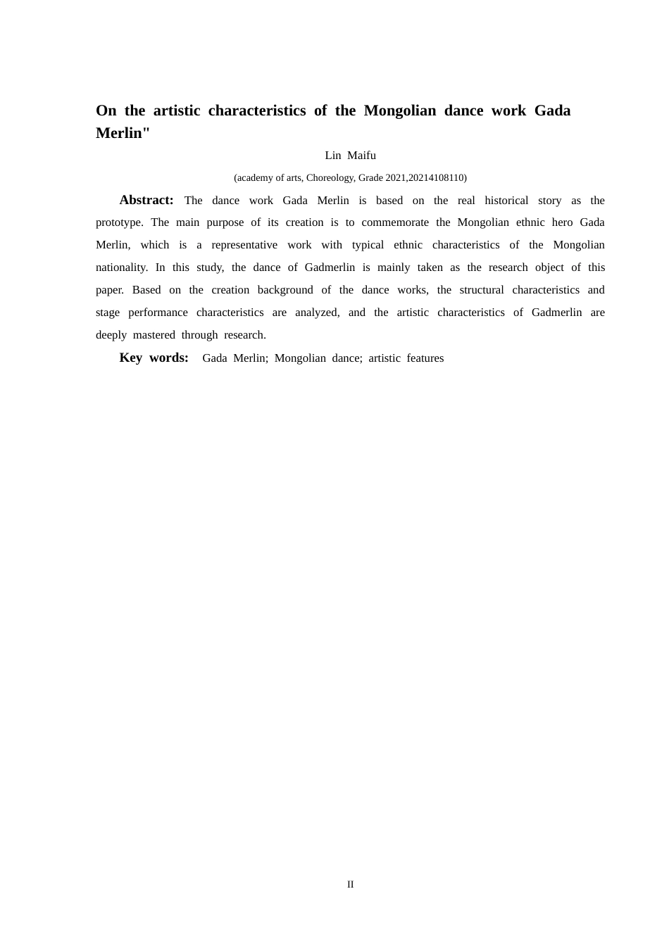 25年CH舞蹈学 论蒙古族舞蹈作品《嘎达梅林》的艺术特征 -约9380字符.doc_第3页