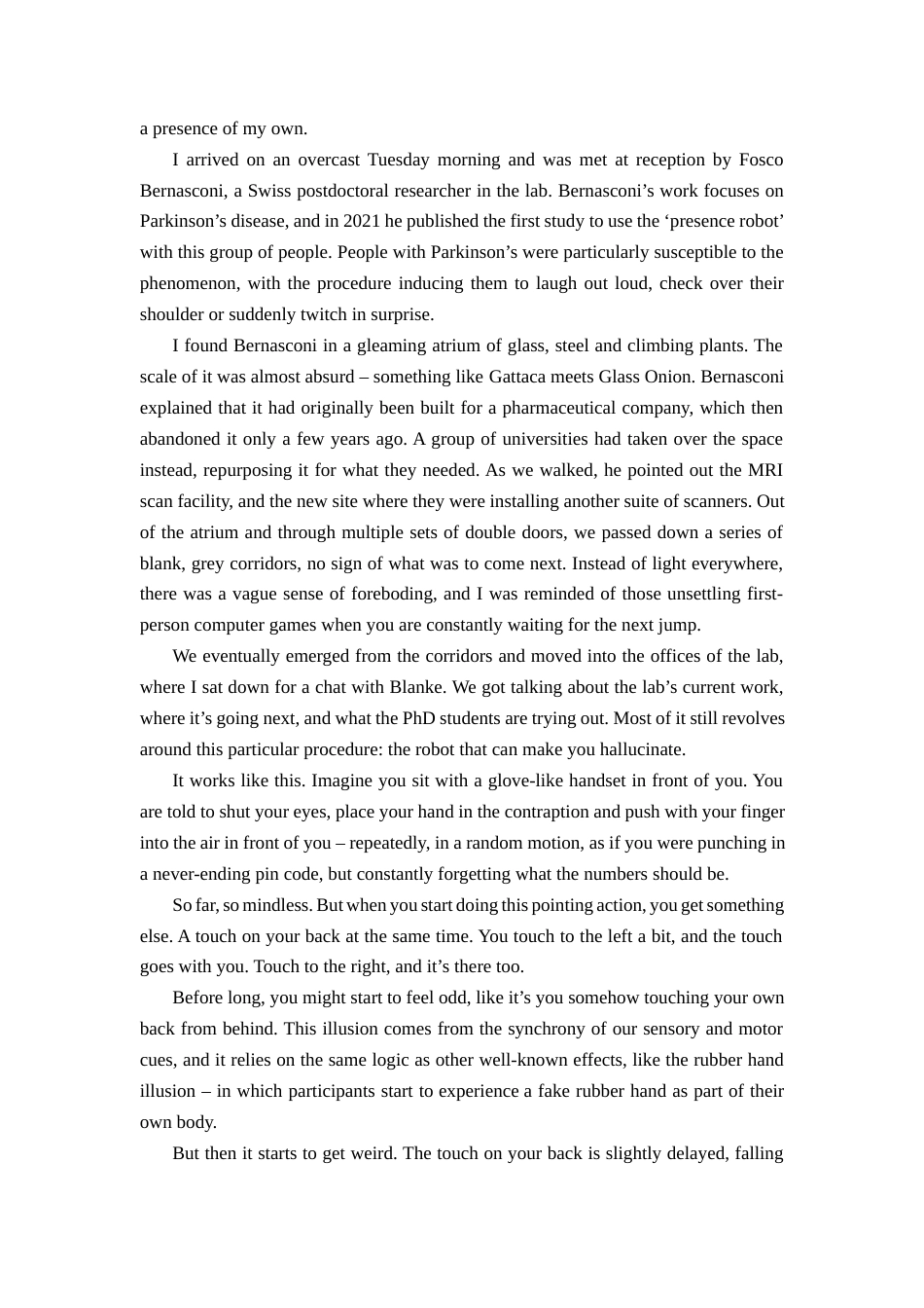 25年CH翻译学《空气中有另一个人的存在》翻译实践报告AReportontheChineseTranslat.doc附录1原文 a.docx_第5页