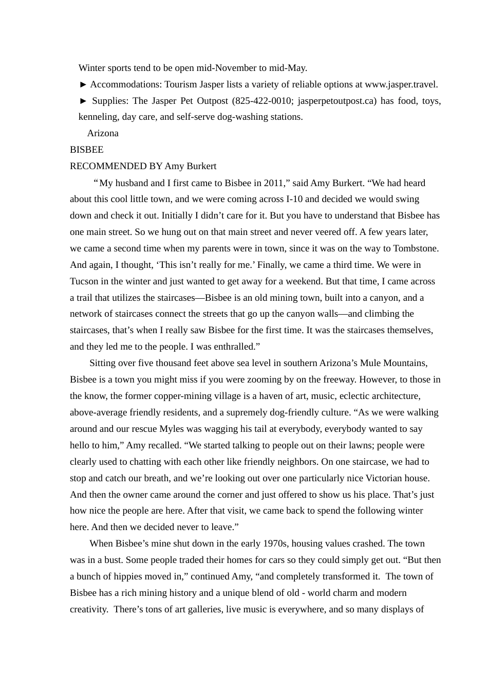 25年CH翻译学《有生之年与你的狗必去的五十个旅游地》（节选）翻译实践报告关键词：翻译目的论；应用信息型文本；宠物旅游.docx附件.docx_第6页