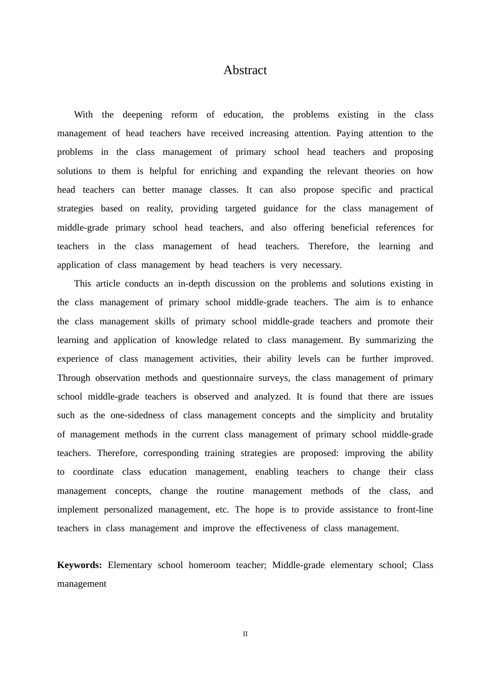 25年CH小学教育 小学中年段班主任班级管理中存在的问题及对策-约15038字符.docx_第2页