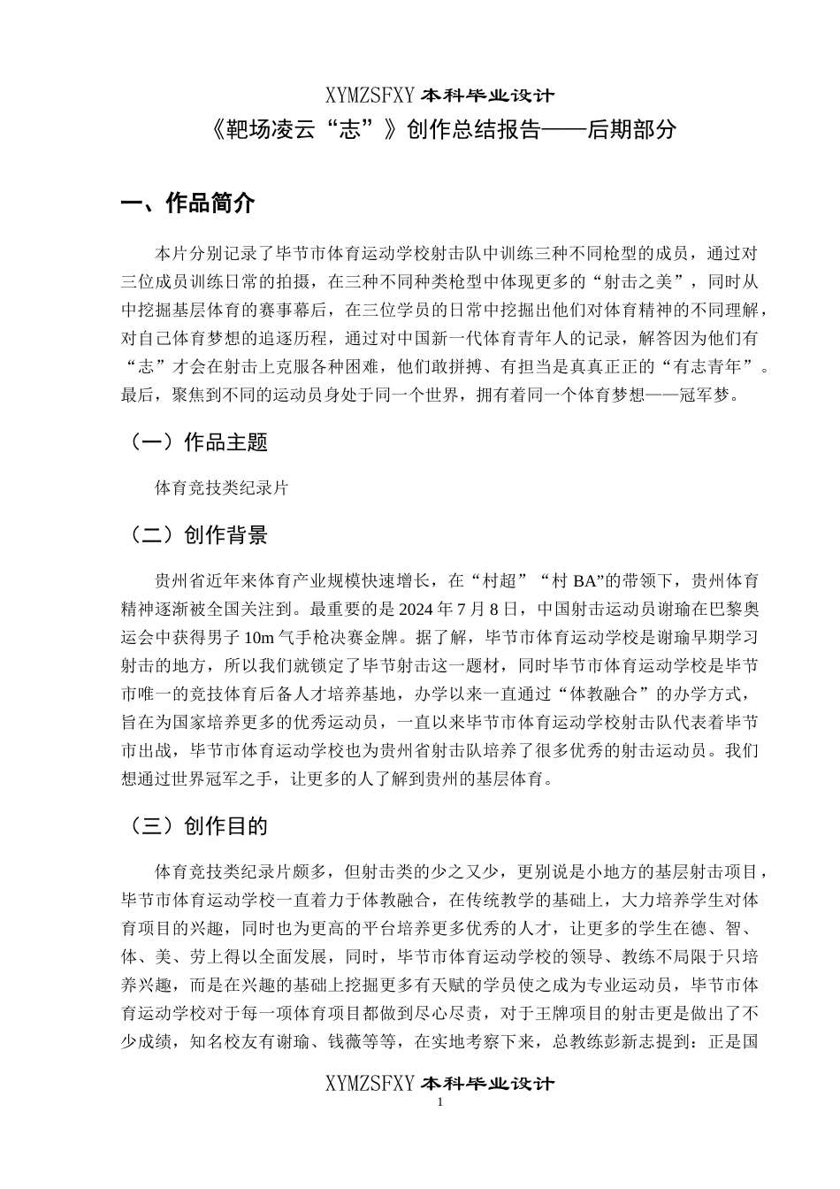 25年CH广播电视学本科 毕业设计《靶场凌云“志”》创作总结报告--后期部分 -约7716字符.doc_第3页