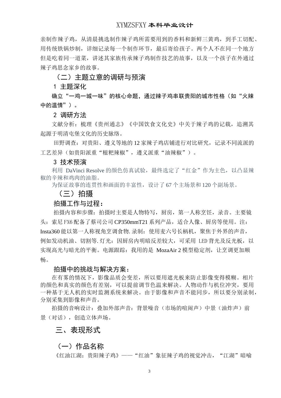 25年CH网络与新媒体本科 创造报告红油江湖：贵阳辣子鸡拍摄部分 -约3785字符.doc_第4页