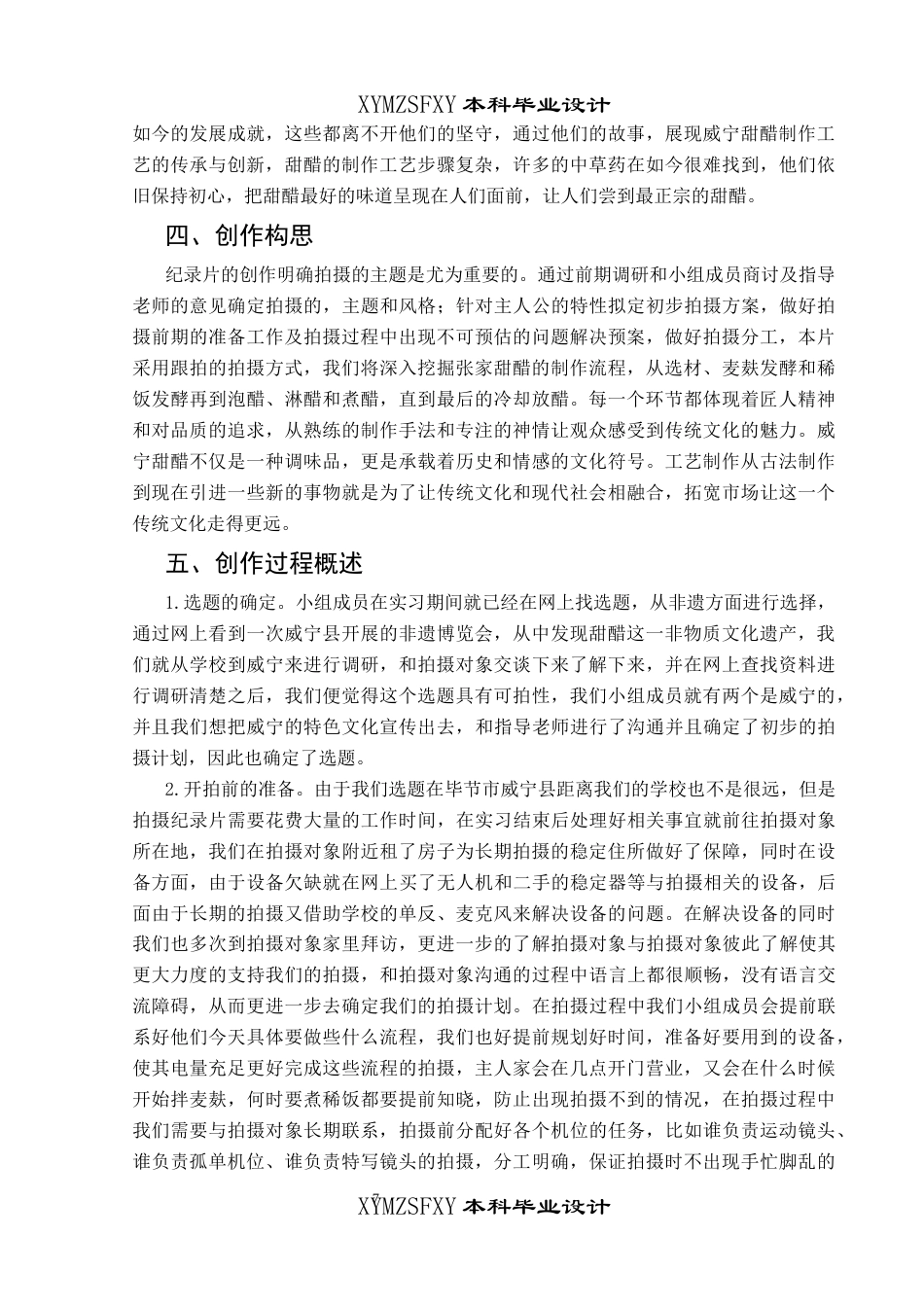 25年CH广播电视学本科 《古韵醇香——家乡甜醋的故事》创作总结报告（导演部分）BS-约6454字符.docx_第5页
