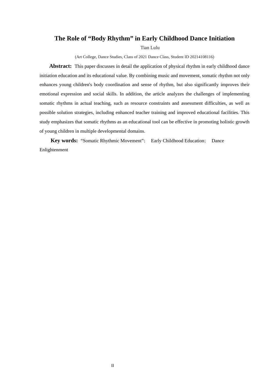 25年CH舞蹈学 关键词：体态律动”；幼儿教育；舞蹈启蒙-约8611字符.docx_第3页