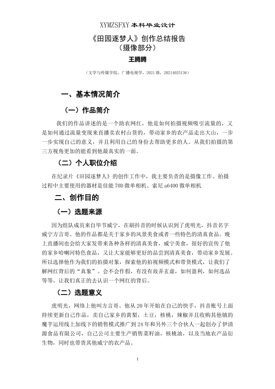 25年CH广播电视学本科 《田园逐梦人》创作总结报告（摄像部分）_001-约4829字符.docx_第2页