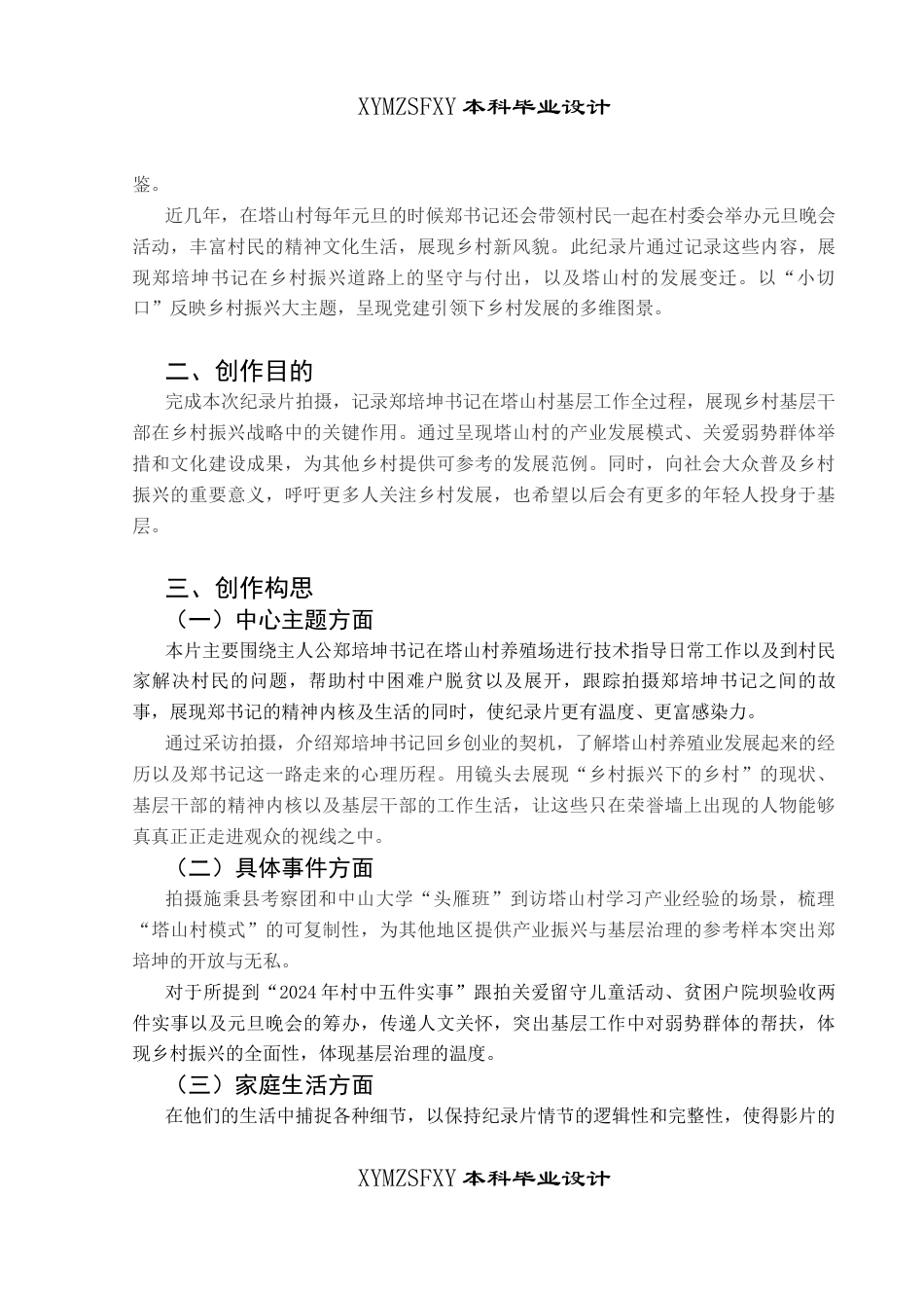 25年CH广播电视学本科 《田野书记》创作总结报告（拍摄部分）关键词：乡村振兴；基层治理；产业振兴；-约5638字符.docx_第4页