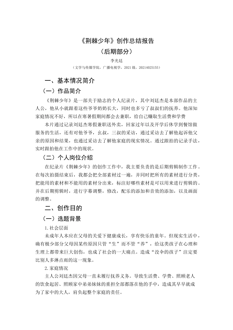25年CH广播电视学本科 《荆棘少年》创作总结报告（后期部分） -约4924字符.docx_第3页
